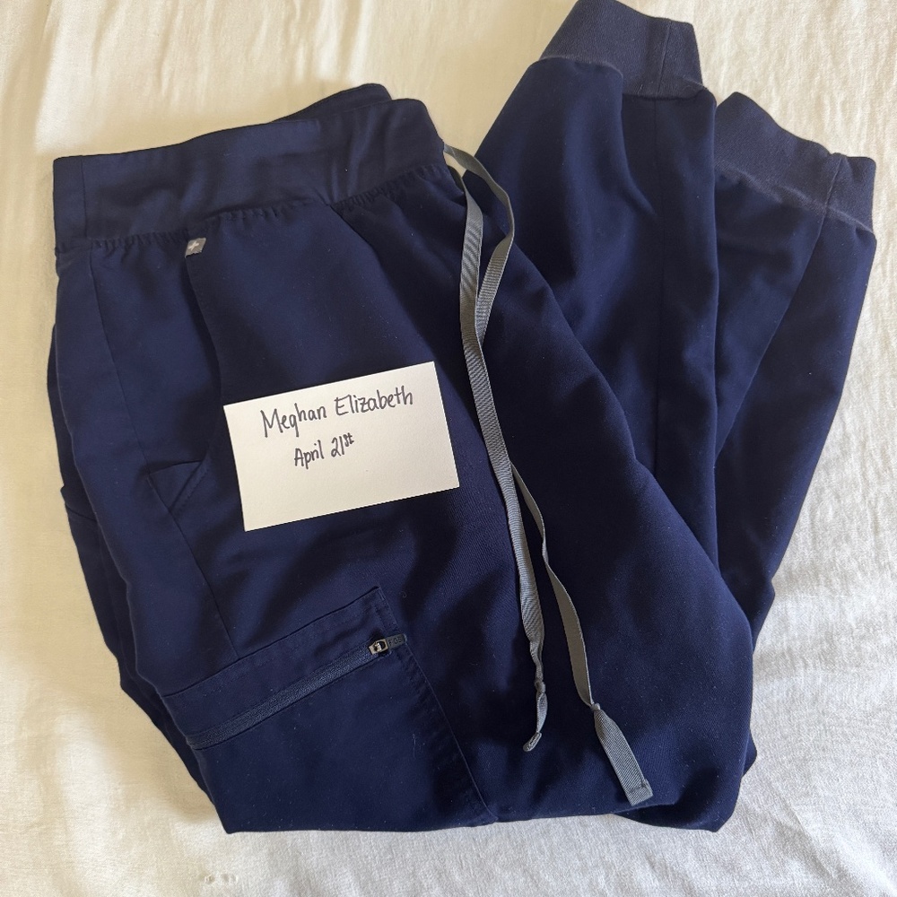 FIGS Navy High Waisted Zamora- Jogger Scrub Pants